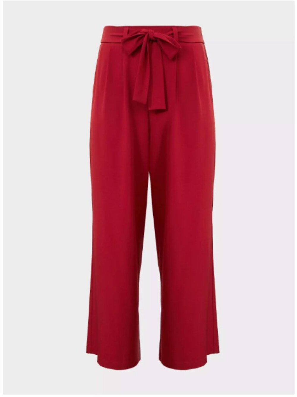 Torrid Red Crepe Tie Front Pull-On Wide Leg Pants